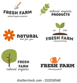 Set of vector farms logos 