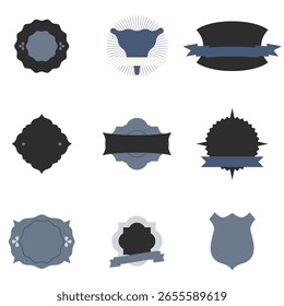A set of vector files for badge templates.