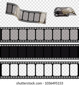 Set of vector film strips .Vector illustration of 10 EPS.stampunk style.