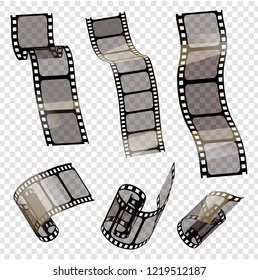 Set of vector film strips .Vector illustration of 10 EPS.stampunk style.