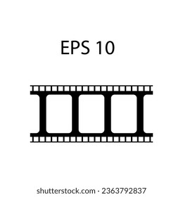 Set of vector films isolated on transparent background.