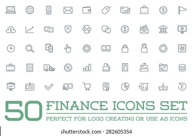 Set of Vector Finance Money Icons and Payments and Income Rich can be used as Logo or Icon in premium quality