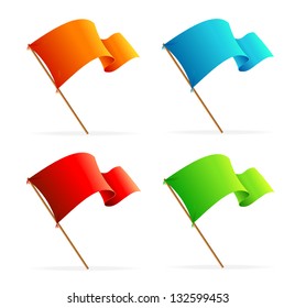 Set of vector flags. Icons