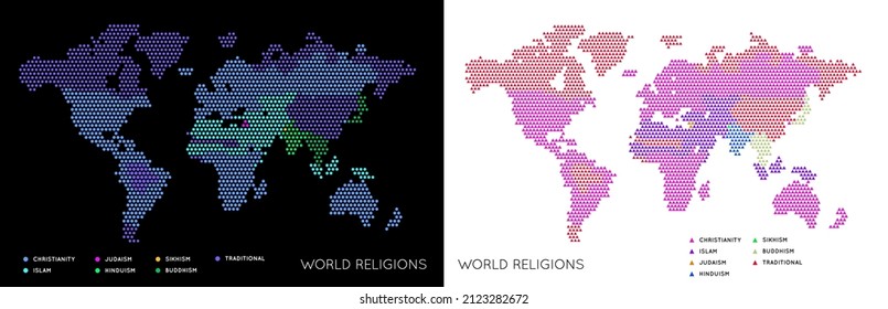 Set of Vector Flat Maps of the World. Infographic. Map Data.