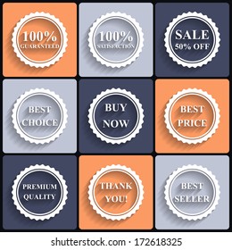 Set of vector flat sale icons