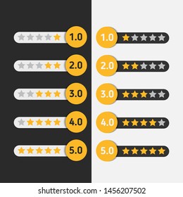 Set Vector Of Flat Star Rating Collection. Eps 10 Vector Illustration.