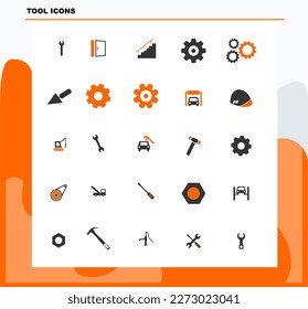 set vector flat tool icon set