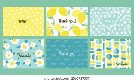 Set of vector floral abstract designs. Template for card, poster, flyer, cover, home decor and other use.