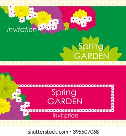 Set of vector floral backgrounds. Banner, card.