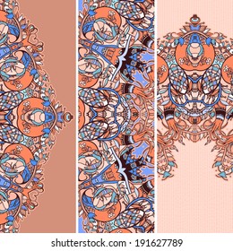 Set of vector floral banners