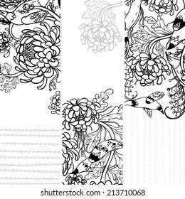 Set of vector floral banners