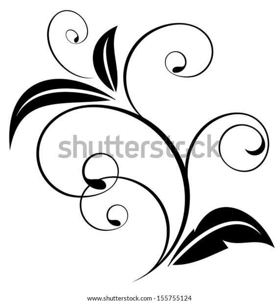 Set of vector floral\
elements for design