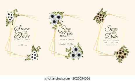 Set of vector floral elements and flowers frames in detailed style for greeting cards, wedding invitations, social media, sales, ads, promotions, packaging, web