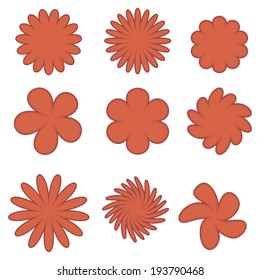 Set of Vector Flowers