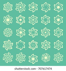 Set of vector flowers.Decorative elements.