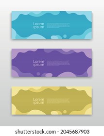 Set von Vektorflyer-Vorlagen. Futuristischer Hintergrund mit Kopienraum für inspirierende und ermutigende Gedanken, die Sie mit Ihrem Publikum teilen wollen.