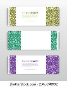 Set of Vector flyer templates. Futuristic background with copy space for inspirational and encouraging thoughts