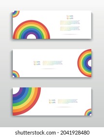 Set of Vector flyer templates. Rainbow background with copy space for inspirational and encouraging thoughts that you want to share with your audience.