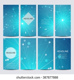 Set of vector flyers. Flyer, web, banner, card, vip, certificate, gift, voucher. Modern business stylish design
