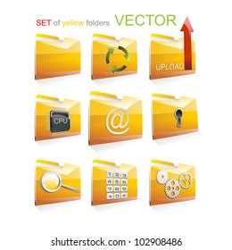 Set of vector folders