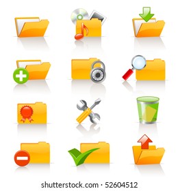 Set of vector folders