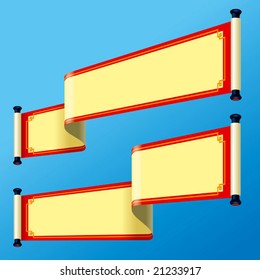 Set of vector format Chinese prosper banner with empty text area ready to use during Chinese New Year celebration.