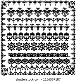 Set of vector frames and borders.