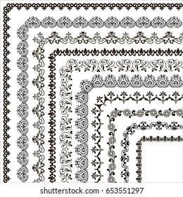 Set of vector frames and borders.