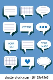  set of vector frames for dialogs and images