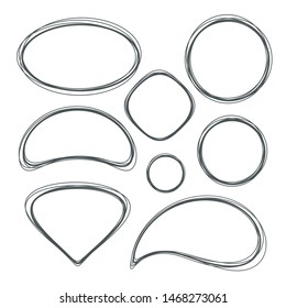 Set of vector frames in different shapes.