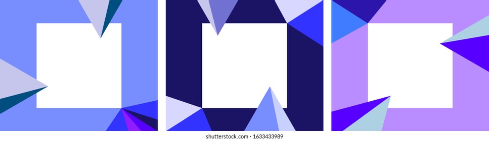 Set of vector frames. Geometric design. 
