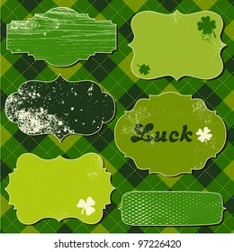 Set of vector frames. St patrick's Day theme.