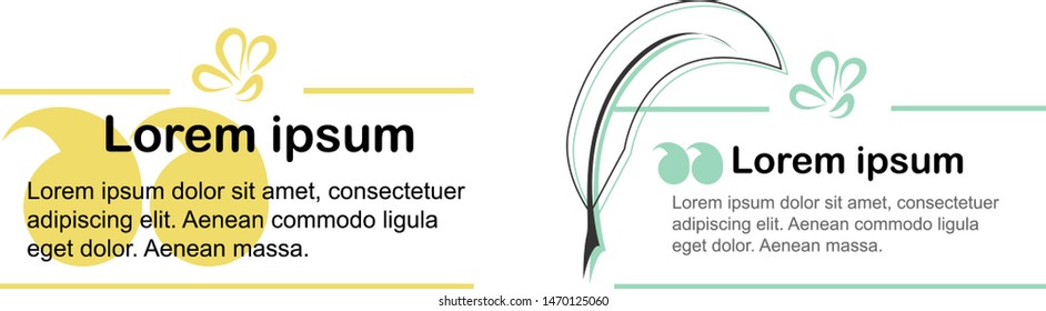 Set of vector frames for text. Form design for text. Block text on the site. Design block with a note. Infobox