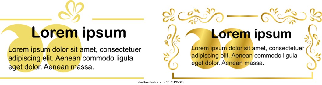 Set of vector frames for text. Form design for text. Block text on the site. Design block with a note. Infobox