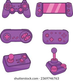 Set Vector Game Controller flat style.