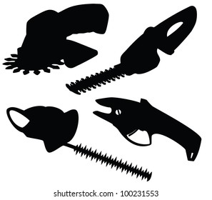 Set of vector garden secateurs.
