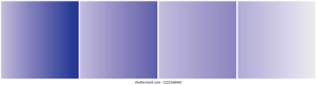 Set of vector, gentle, pastel, trendy gradients. Collection of modern colors. Palette for decoration and design. Isolated templates. Stretching color. Violet, lilac, purple. Pantone 2022. 2023