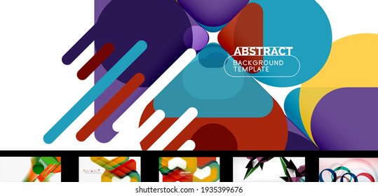 Satz von abstrakten Vektorhintergründen