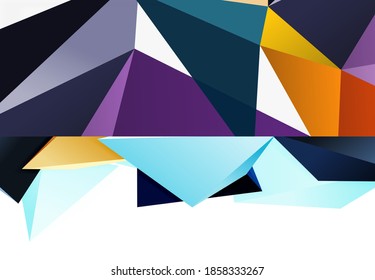 Set of vector geometric backgrounds. Vector illustration for covers, banners, flyers and posters and other designs