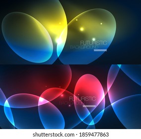 Conjunto de fondos geométricos vectoriales. Ilustración vectorial para cubiertas, pancartas, volantes y carteles y otros diseños