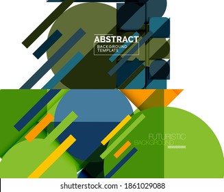 Conjunto de fondos geométricos vectoriales. Ilustración vectorial para cubiertas, pancartas, volantes y carteles y otros diseños
