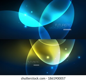 Set of vector geometric backgrounds. Vector illustration for covers, banners, flyers and posters and other designs