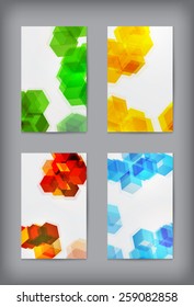 Set of vector geometric banners for modern design.
