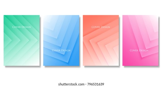 Set von geometrischen, geometrischen Vorlagen. Abstrakte, dreidimensionale, gestapelte Quadrate mit Farbeffekt. Gilt für Web-Hintergrund, Banner, Poster und Flyer. EPS10 Vektorgrafik.