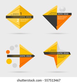 Set of vector geometric infographic design elements