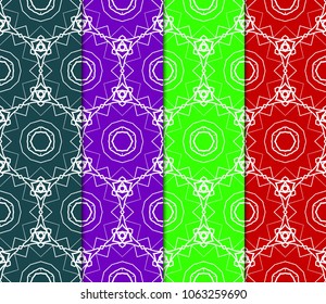 Set of vector geometric pattern background. Color background. For design, scrapbook, print