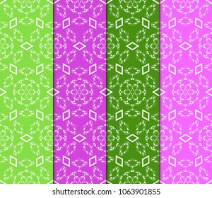 Set of vector geometric pattern background. Color background. For design, scrapbook, print
