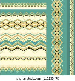 Set of vector geometric patterns