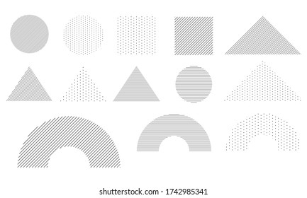 Set of vector geometric shapes. Trendy graphic elements for your unique vector design.