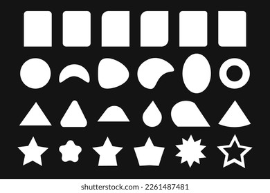 Set of vector geometric shapes. Trendy graphic elements.